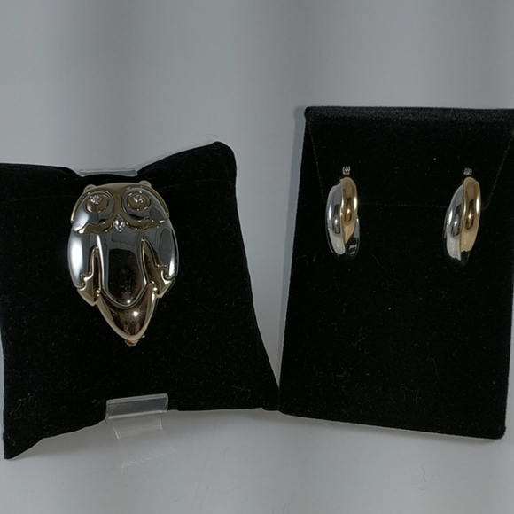 ๐จ๐ฆ Late 90s Liz Claiborne Brooch & Earrings Set - Picture 1 of 4